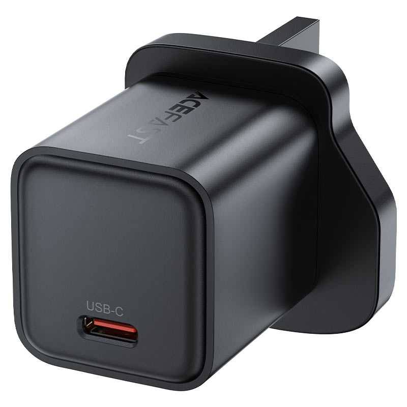 AceFast | 18495 | A125 | PD45W Gan (Usb C) Charger | UK | Black AceFast | 18495 | A125 | PD45W Gan (Usb C) Charger | UK | Black
